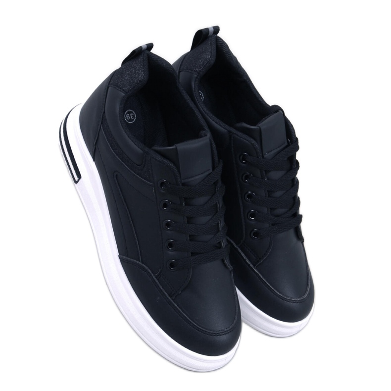 Sneakers con zeppa da donna Nere nero