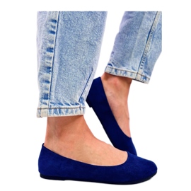 Classiche ballerine in camoscio blu