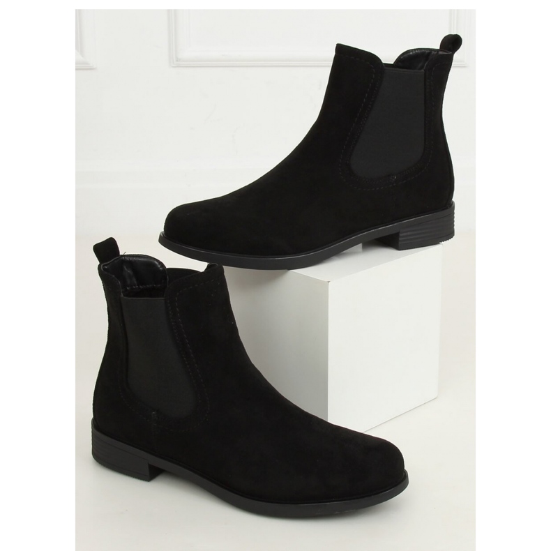 Stivaletti Chelsea neri classici da donna MR-9 neri - Inello nero
