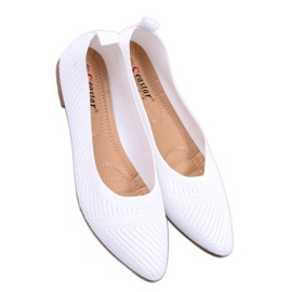 Ballerine in tessuto bianco bianca