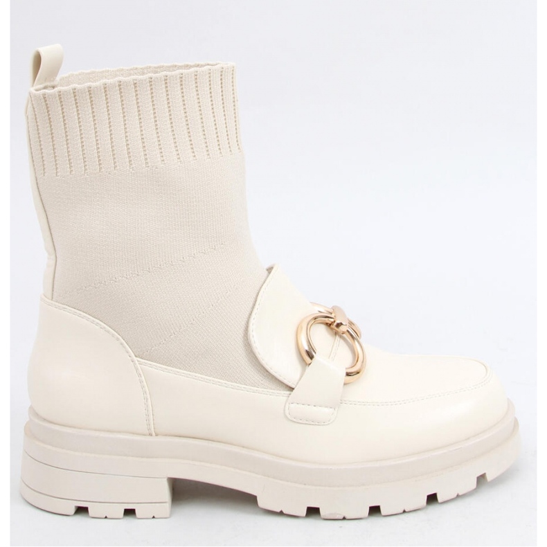 Stivaletti a calzino Tono Beige - Inello