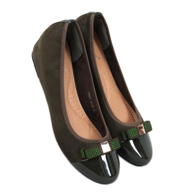 Ballerine con zeppa verdi verde