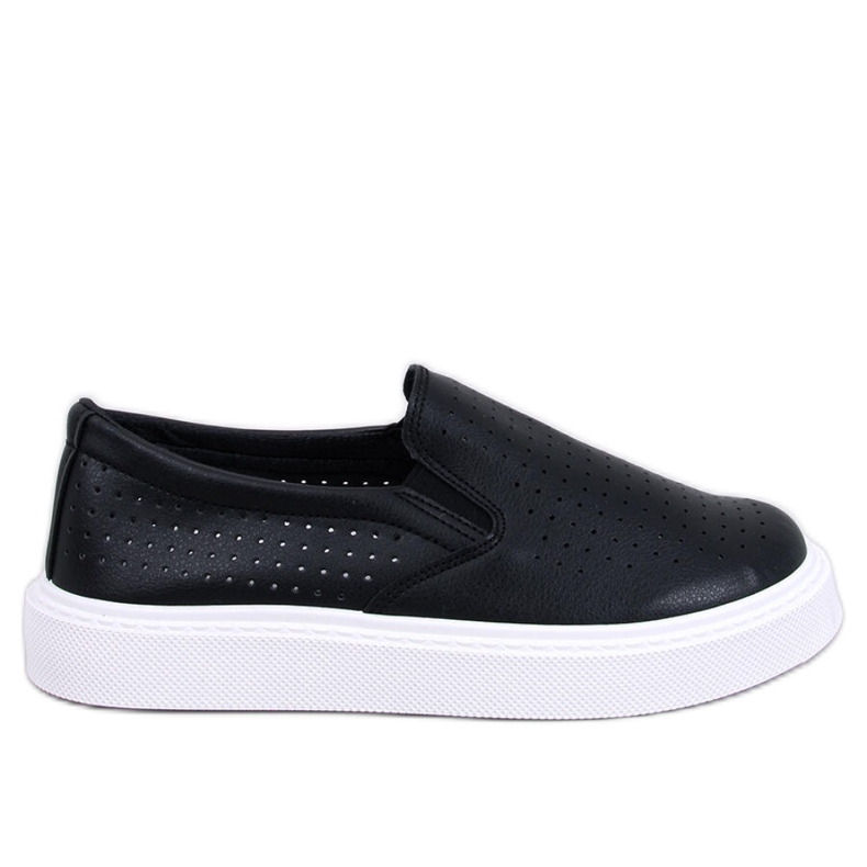 Sneaker slip-on nere traforate nero