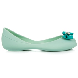 Vices Ballerine in gomma open toe verde