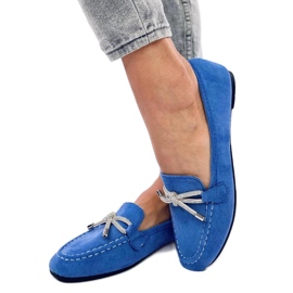 Mocassini in camoscio blu