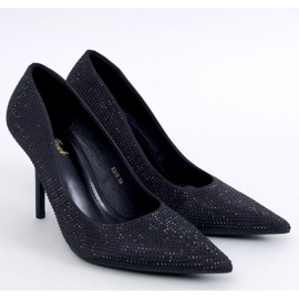 Paulis Scarpe con tacco da donna nere con zirconi - Inello nero