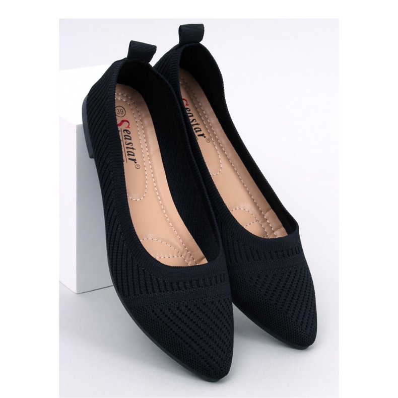 Kayla Ballerine intrecciate nere - Inello nero