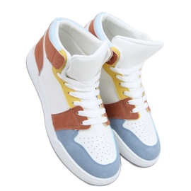 Scarpe sportive alte da donna bianca