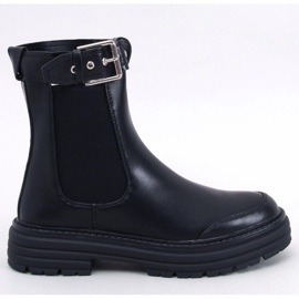 Stivaletti Chelsea da donna Stoke Black Pu - Inello nero