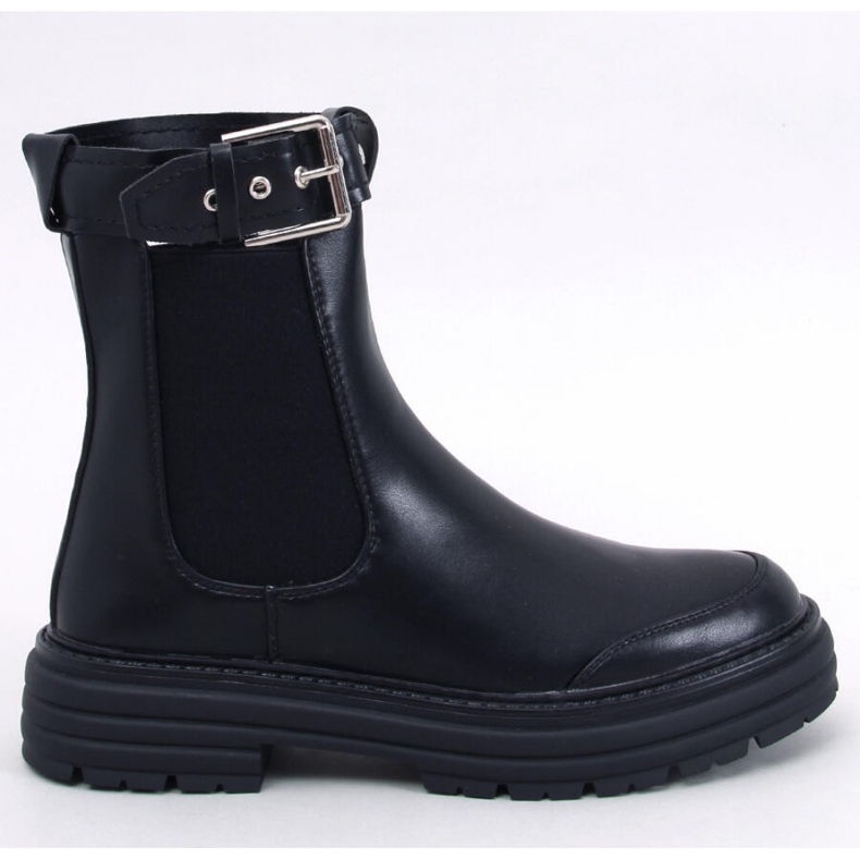 Stivaletti Chelsea da donna Stoke Black Pu - Inello nero
