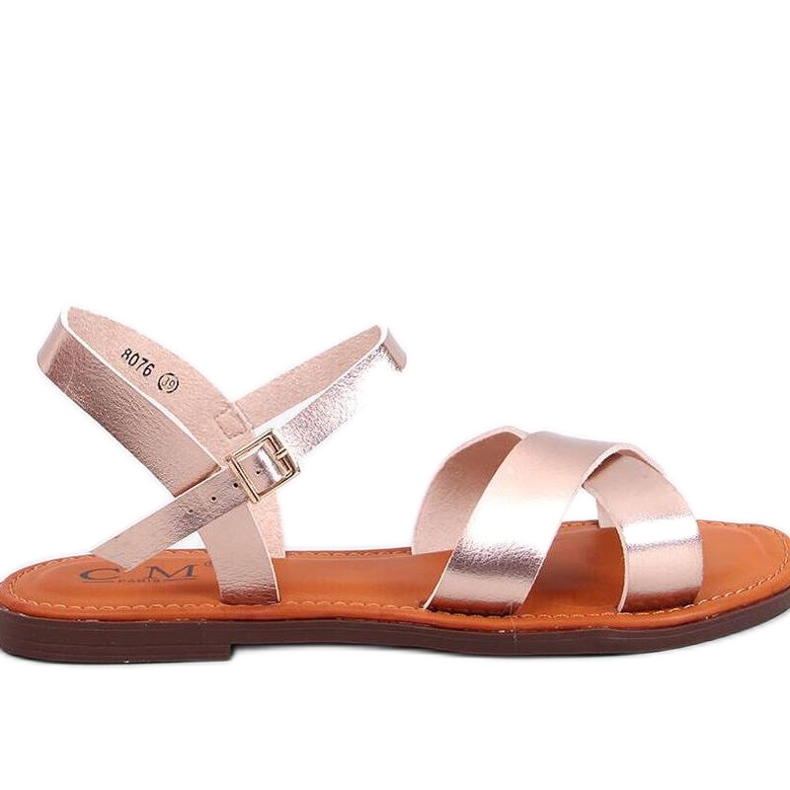 Sandali champagne da donna rosa