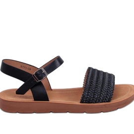 Sandali neri in stile boho nero