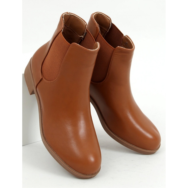 Stivaletti Chelsea classici da donna cammello 6217 Camel - Inello marrone