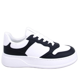Sneakers da donna con suola alta Nere bianco