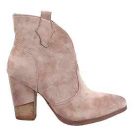 Stivali da cowboy con tacco alto Sonett Khaki - Inello beige