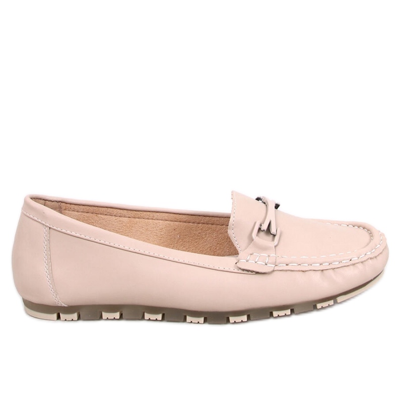 Mocassini classici con inserto in pelle Debell Beige - Inello