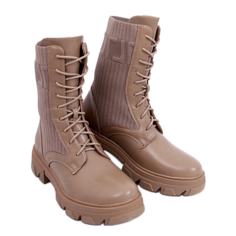 Lavoratori con tomaia elastica Calling Khaki - Inello marrone