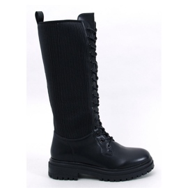 Eddies Black - Stivali Inello con tomaia elastica nero