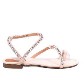 Ayless Sandali infradito beige con strass - Inello