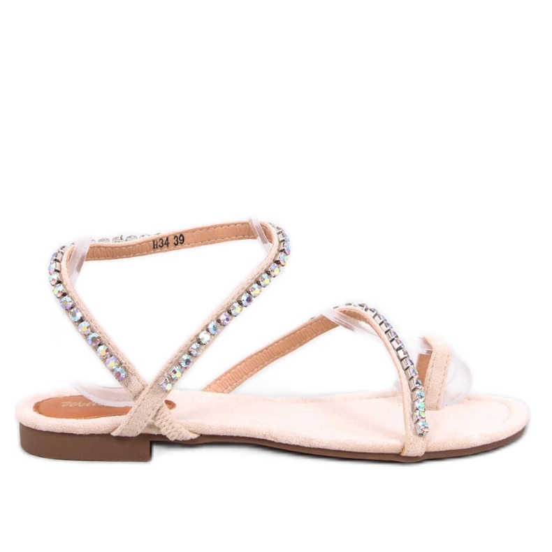 Ayless Sandali infradito beige con strass - Inello