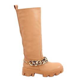 Stivali con catena July Camel - Inello marrone