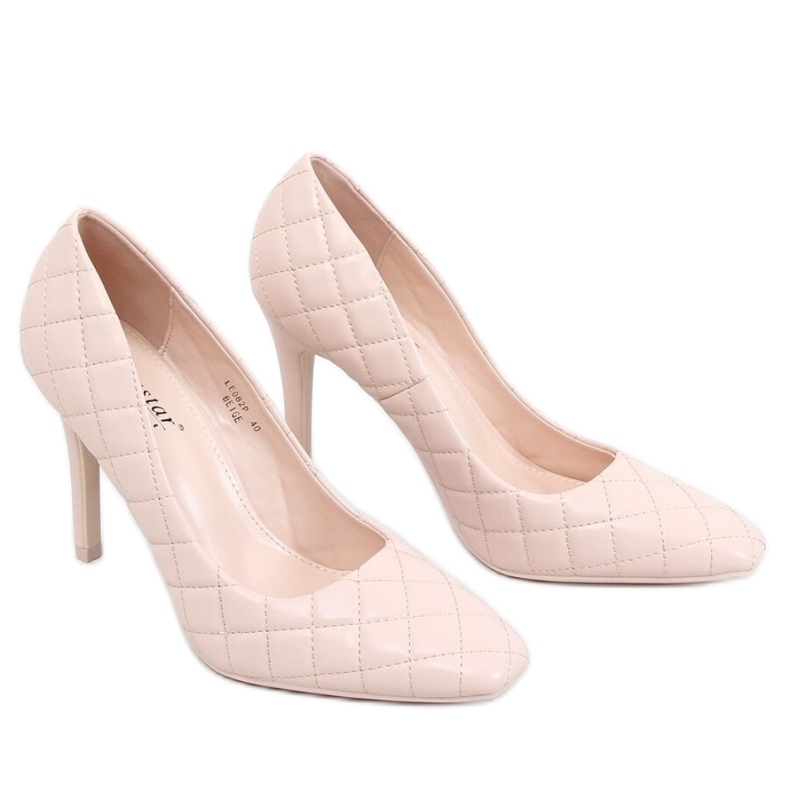 Tacchi Alti Trapuntati da Donna BEIGE E ROSA LE082P Beige - Inello