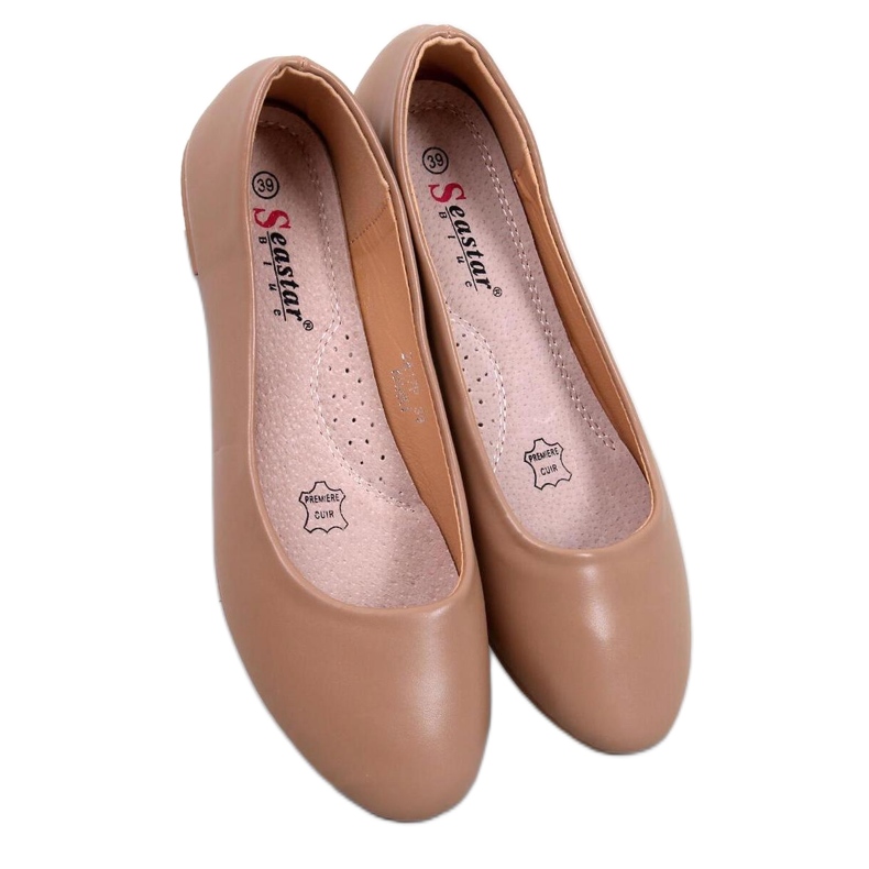 Ballerine Tova Khaki con inserto in pelle - Inello marrone
