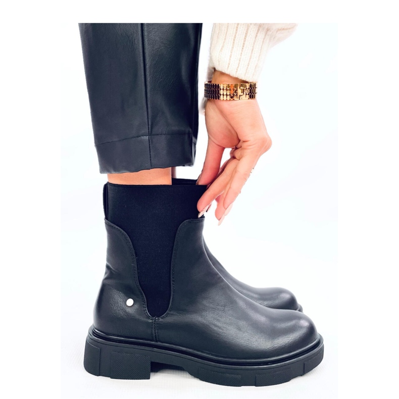 Stivaletti Chelsea da donna Mead Black - Inello nero