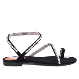 Ayless Infradito nere con strass - Inello nero