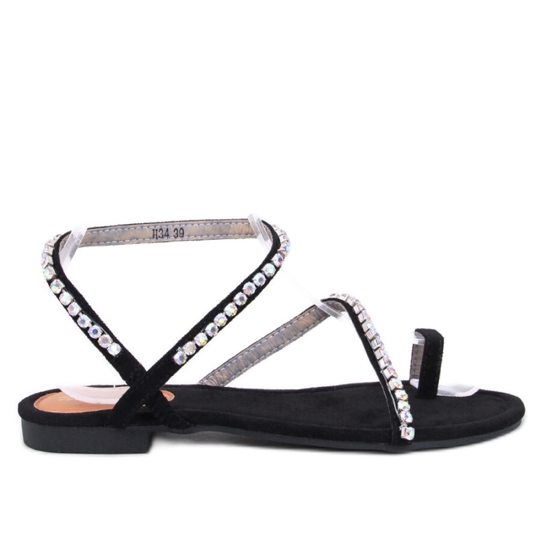 Ayless Infradito nere con strass - Inello nero