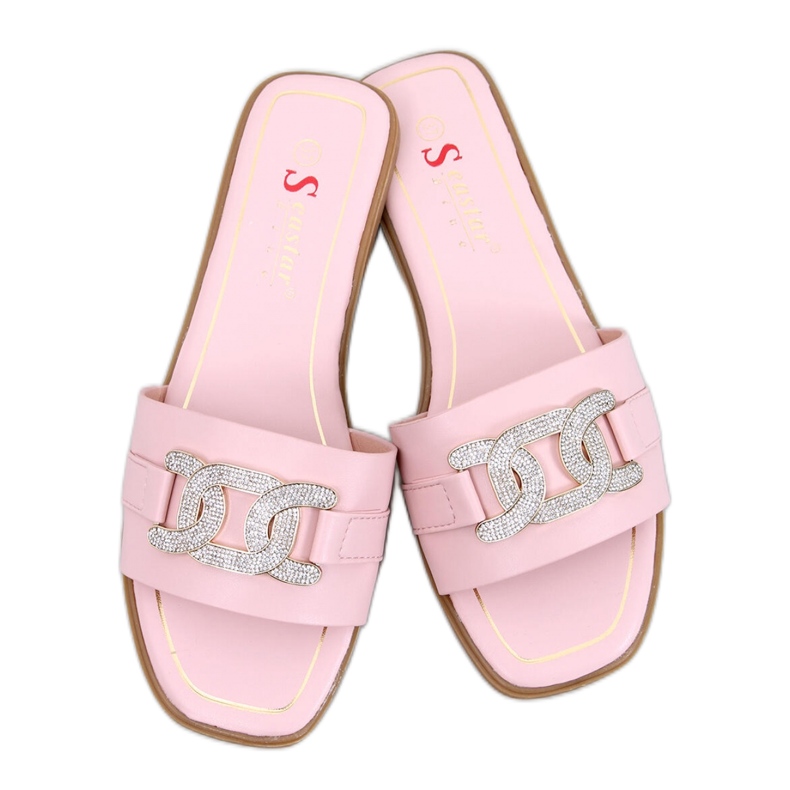 Sandalo infradito Mille Pink con strass - Inello rosa