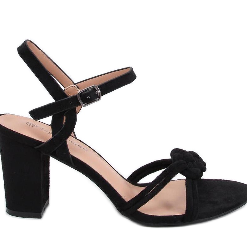 Hally Sandali neri con tacco - Inello nero
