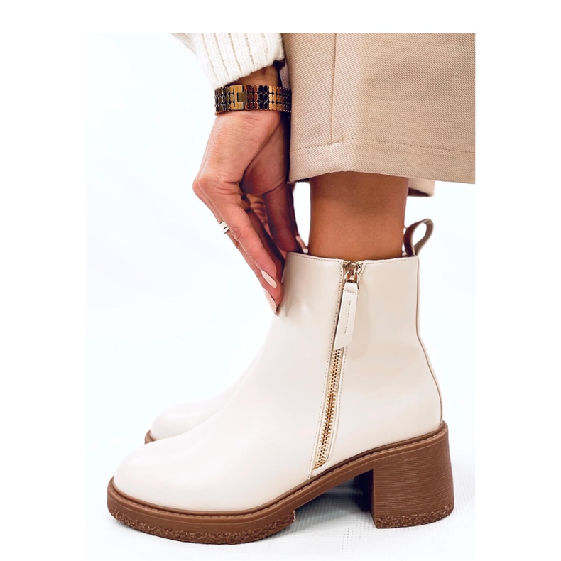 Stivaletti Guire Beige con tacco alto - Inello