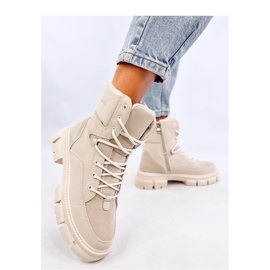 Stivaletti stringati isolati Torey White - Inello beige