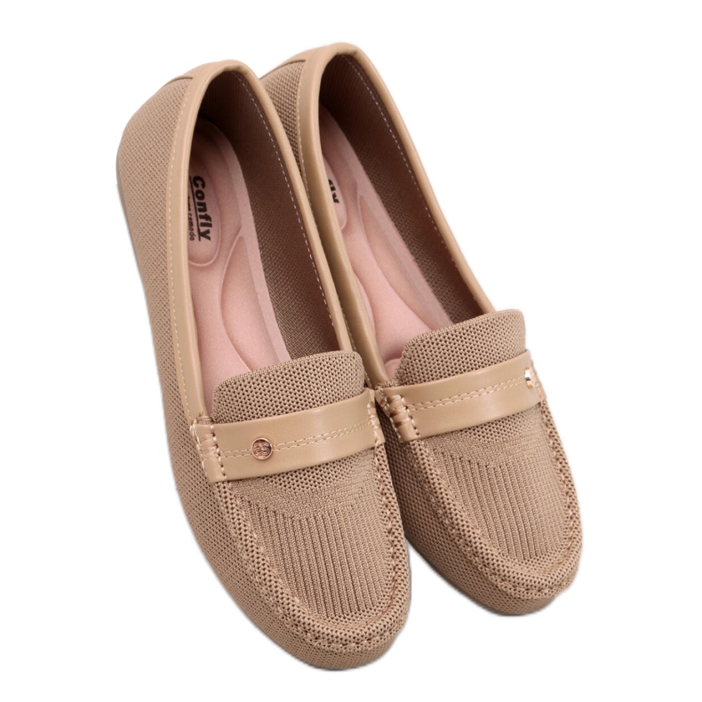 Morbidi mocassini da donna Yuriko Kaki - Inello beige