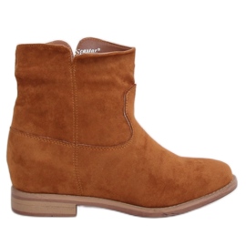 Camel NC981 Stivaletti con zeppa nascosta color cammello - Inello marrone