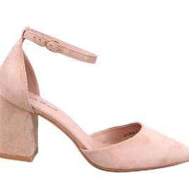 Pozzi Décolleté beige con cinturino alla caviglia - Inello