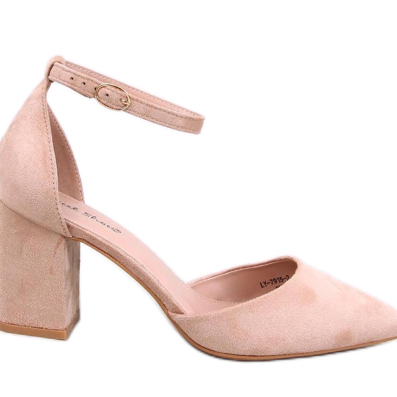 Pozzi Décolleté beige con cinturino alla caviglia - Inello