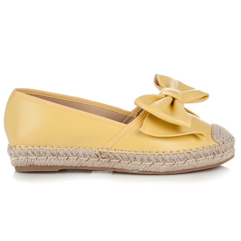 Vices Espadrillas sulla piattaforma con fiocco giallo