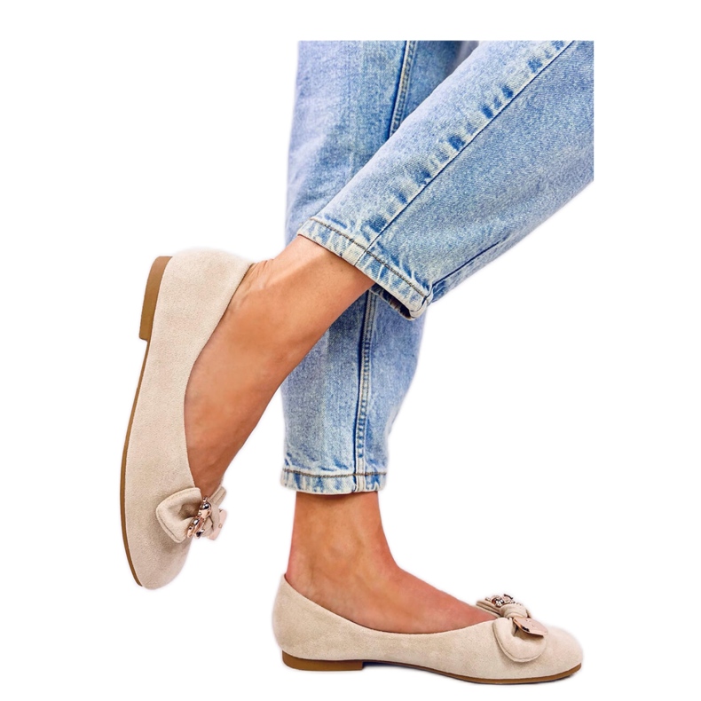 Cranny Ballerine beige con orsetto dorato - Inello