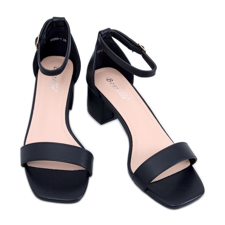 Bronx Sandali neri con tacco alto - Inello nero