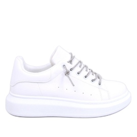 Sneakers con lacci in cristalli Serie WHITE/SILVER - Inello bianca