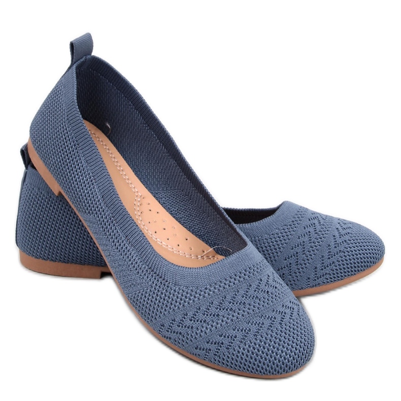 Newey Ballerine in maglia blu - Inello