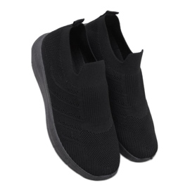 Groppi Scarpe calzino slip-on Allblack - Inello nero