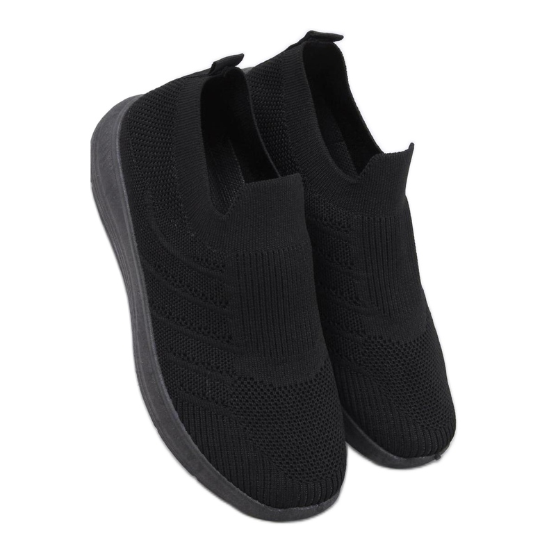 Groppi Scarpe calzino slip-on Allblack - Inello nero
