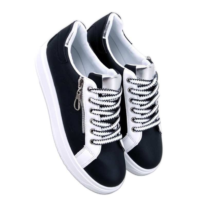 Hopper Sneakers nere con suola alta - Inello nero