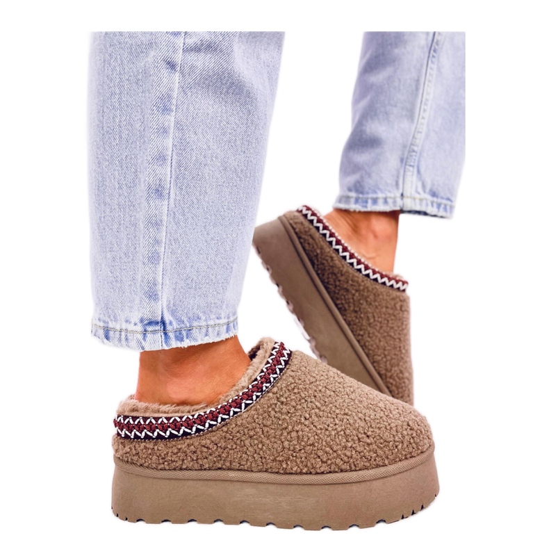 Doposci corti Lamb Khaki con pelle di pecora - Inello marrone