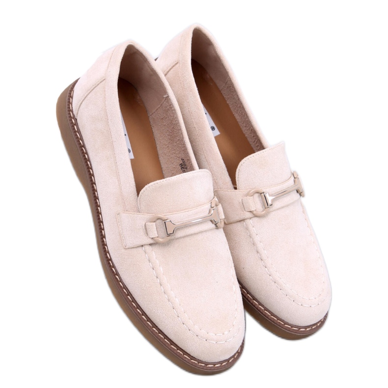 Mocassini da donna in camoscio States Beige - Inello