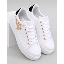 Sneakers platform con pendente Larcome BIANCO/NERO - Inello