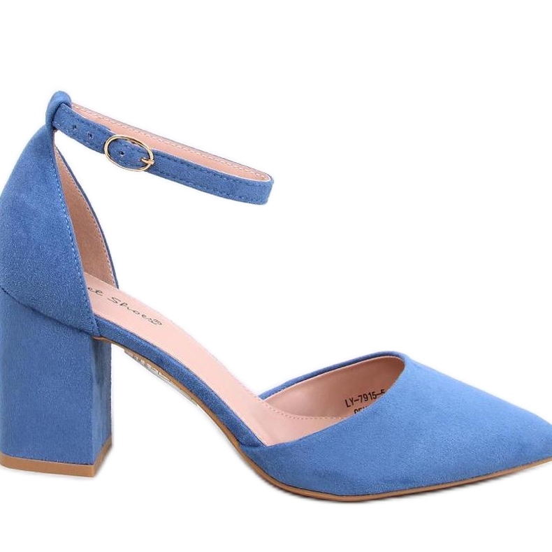 Décolleté Pozzi Denim Blue con cinturino alla caviglia - Inello